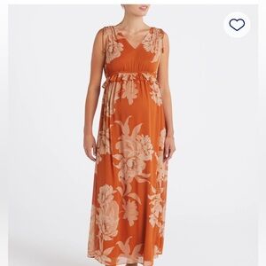 Corinne Maternity Tie Sleeve Maxi Dress